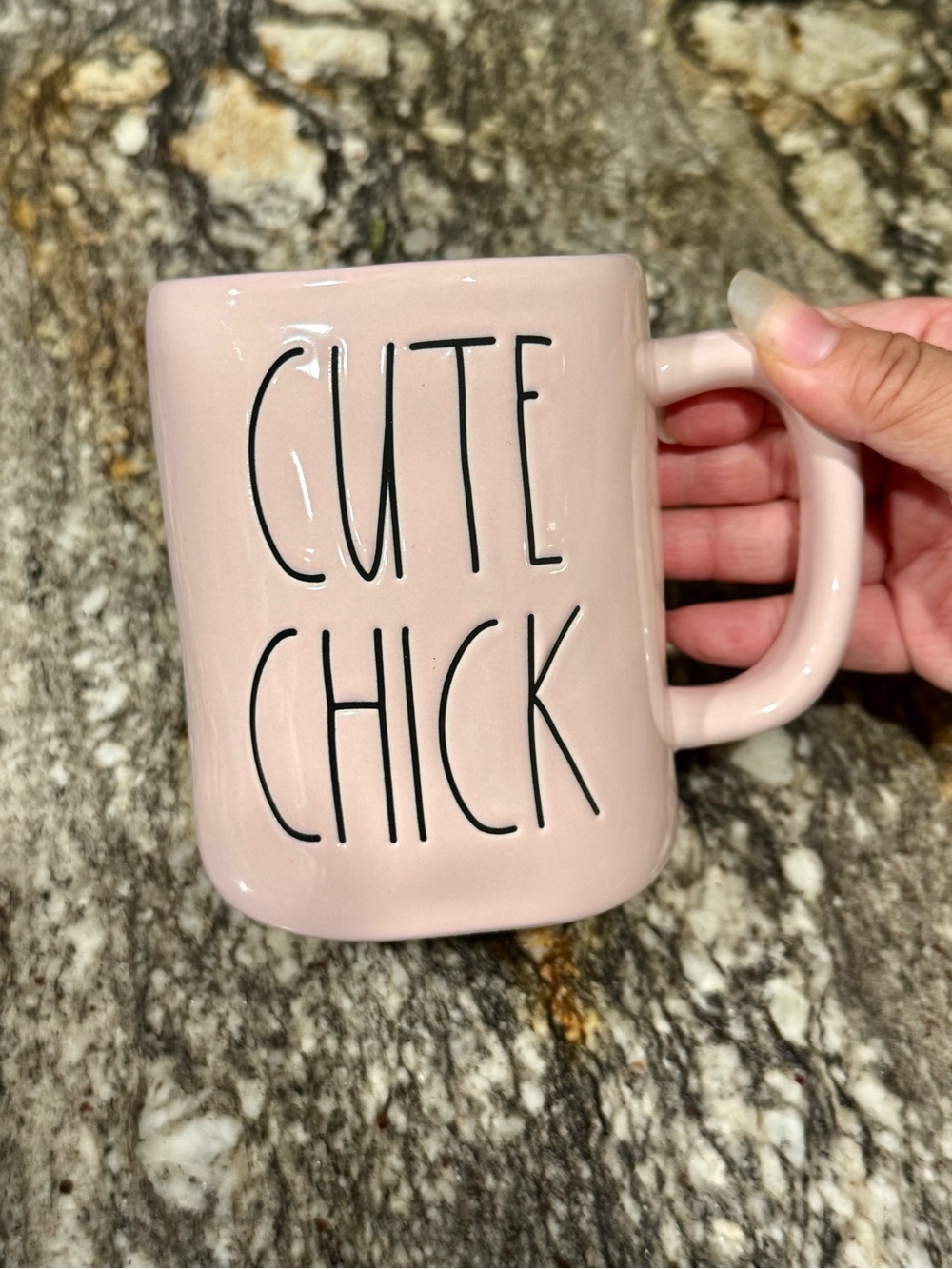 Rae Dunn Pink CUTE CHICK Easter Mug